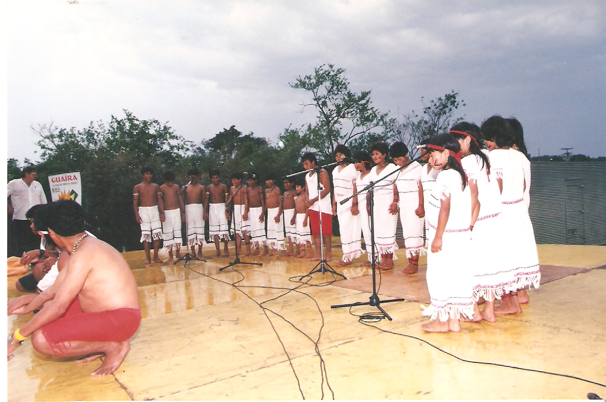 Cantores no palco