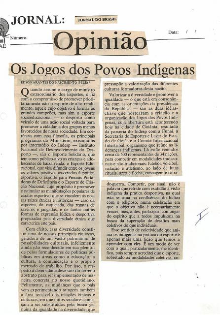 Os Jogos dos Povos Indigenas