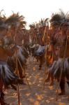 Grupo de índios reunidos para ritual ou apresentação