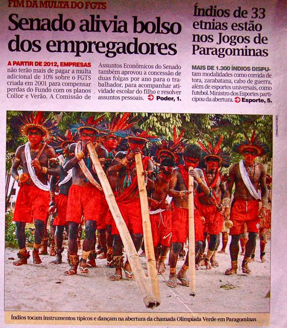 Índios de 33 etnias estão nos Jogos de Paragominas - 04/11/2009