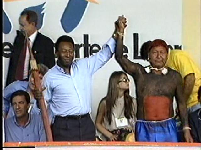 Pelé na abertura dos jogos 3