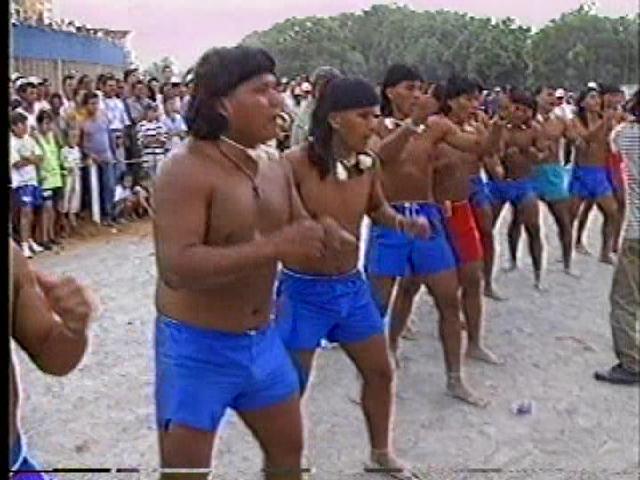 Preparação para a corrida com toras