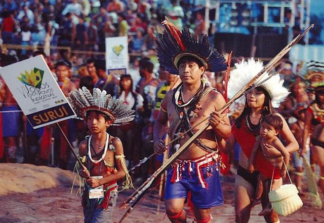 Índios em apresentação