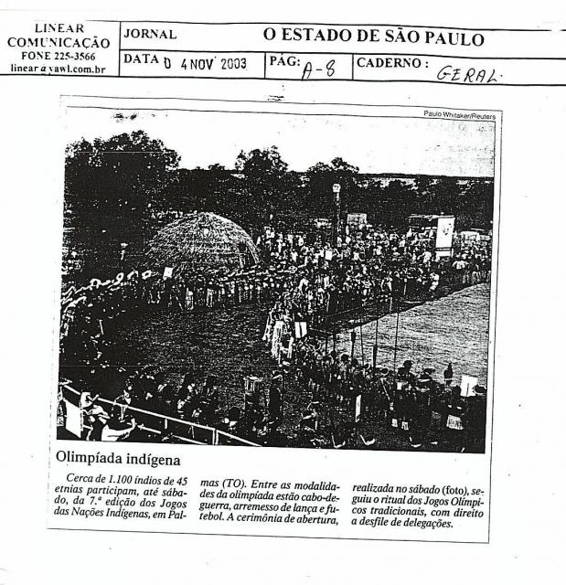 Olimpíada Indígena 04/11/2003